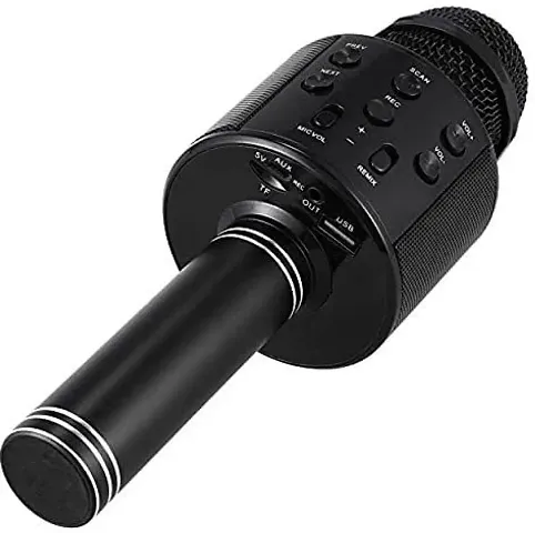Handheld Wireless Mic Multi-Function Bluetooth Karaoke Singing Mic Handheld Wireless Mic Multi-Function Bluetooth Karaoke Singing Mic (Black)