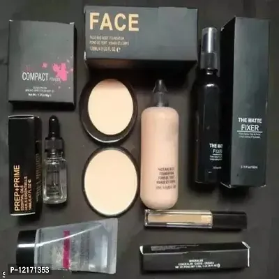 Combo Of ( Fixer Primer + Foundation Compact + Concealer Face Serum ( Pack Of 6 Items )