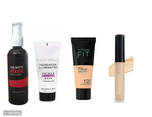 fixer+ primer+foundation + concealer ( pack of 4 items )