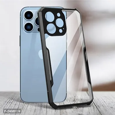 New Shockproof Crystal Clear Eagle Back Cover With 360 Protection For Iphone 13 Pro - Black-thumb0