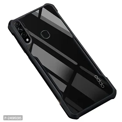 New Shockproof Crystal Clear Eagle Back Cover With 360 Protection For Oppo A31 - Black