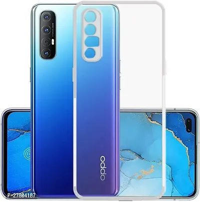 MobiCraft Zone Soft Silicone|Perfect Fitting Hybrid Edge to Edge Side Protection Transparent Back Cover for Oppo Reno 3 Pro-thumb0