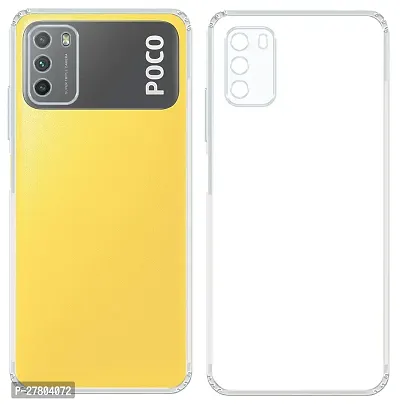 MobiCraft Zone Shockproof Crystal Clear Transparent Back Cover for POCO M3-thumb2