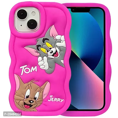 Stylish Pink Rubber Back Cover iPhone 13-thumb0