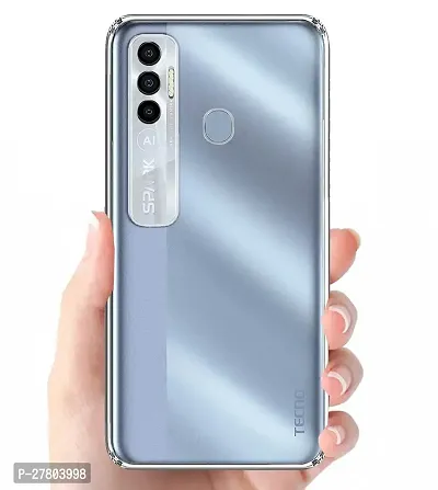 MobiCraft Zone Shockproof Crystal Clear Transparent Back Cover for Tecno Spark 7 Pro-thumb4