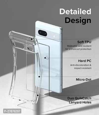 MobiCraft Zone Shockproof Crystal Clear Transparent Back Cover for Pixel 7A-thumb4