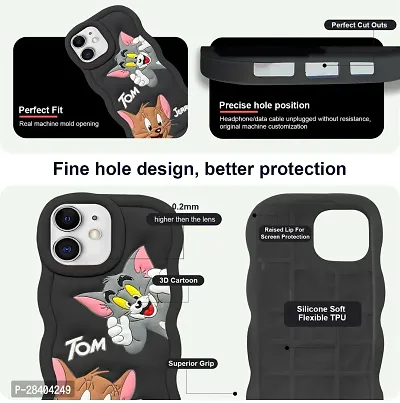 Stylish Black Rubber Back Cover Iphone 11-thumb3