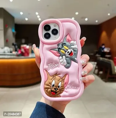 MobiCraft Zone Shock Proof 3D Cute Cartoon Full Protective Case Cover for iPhone 15 Pro Max - Baby Pink-thumb0