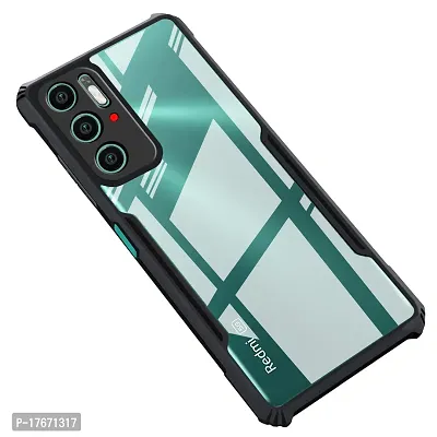 Shockproof Crystal Clear Eagle Back Cover With 360 Protection for POCO M3 Pro - Black