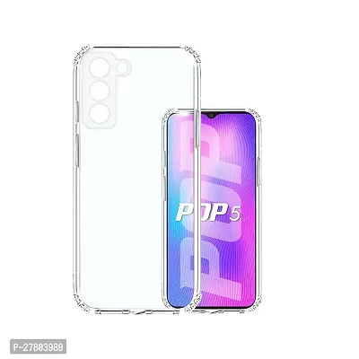 MobiCraft Zone Shockproof Crystal Clear Transparent Back Cover for Tecno POP 5 Lite-thumb0