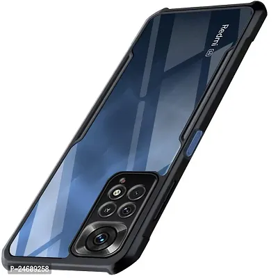 New Shockproof Crystal Clear Eagle Back Cover With 360 Protection For Redmi Note 11 Pro 4G - Black-thumb0