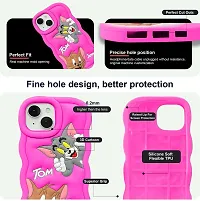 MobiCraft Zone Shock Proof 3D Cute Cartoon Full Protective Case Cover for iPhone 14 Pro - Pink-thumb2