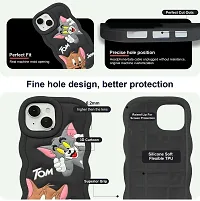 Stylish Black Rubber Back Cover iPhone 14 Pro-thumb3