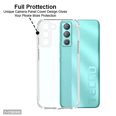 MobiCraft Zone Shockproof Crystal Clear Transparent Back Cover for Tecno POP 5 Lite-thumb2