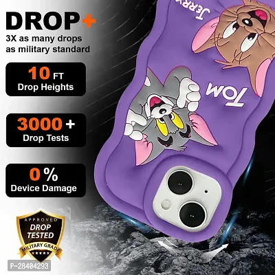 MobiCraft Zone Shock Proof 3D Cute Cartoon Full Protective Case Cover for iPhone 14 Pro Max - Purple-thumb4