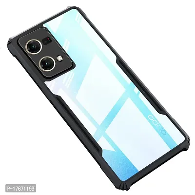 Shockproof Crystal Clear Eagle Back Cover With 360 Protection for Oppo F21 Pro 4G - Black