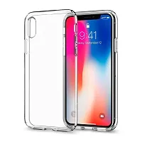 MobiCraft Zone Shockproof Crystal Clear Transparent Back Cover for iPhone X-thumb1