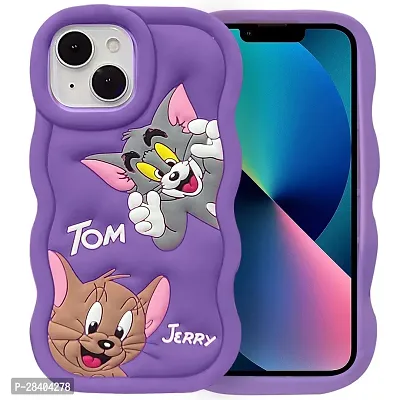 MobiCraft Zone Shock Proof 3D Cute Cartoon Full Protective Case Cover for iPhone 14 Plus - Purple-thumb0