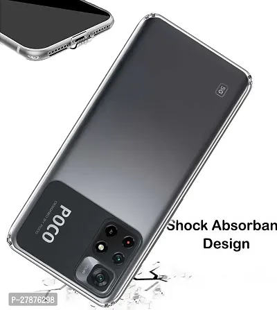 MobiCraft Zone Shockproof Crystal Clear Transparent Back Cover for POCO M4 Pro-thumb4