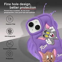 MobiCraft Zone Shock Proof 3D Cute Cartoon Full Protective Case Cover for iPhone 14 Pro Max - Purple-thumb1