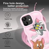 Stylish Pink Rubber Back Cover iPhone 12-thumb1