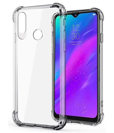 RRTBZ Realme 3 Case Back Cover [Drop Defense Series] Full Body Protective Soft Phone Mobile Cover with Screen Camera Protection Compatible for Realme 3(2019) (Transparent)