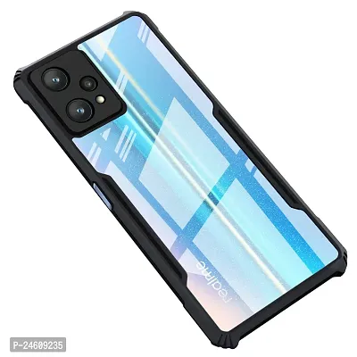 New Shockproof Crystal Clear Eagle Back Cover With 360 Protection For Realme 9 Pro - Black-thumb0