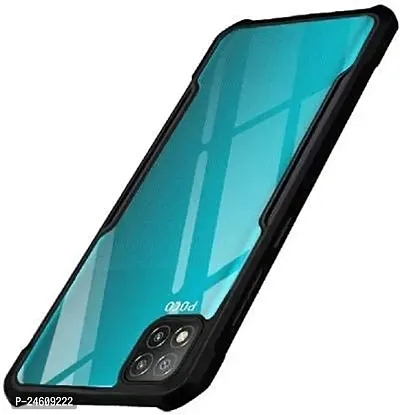 New Shockproof Crystal Clear Eagle Back Cover With 360 Protection For Poco C3 - Black-thumb0