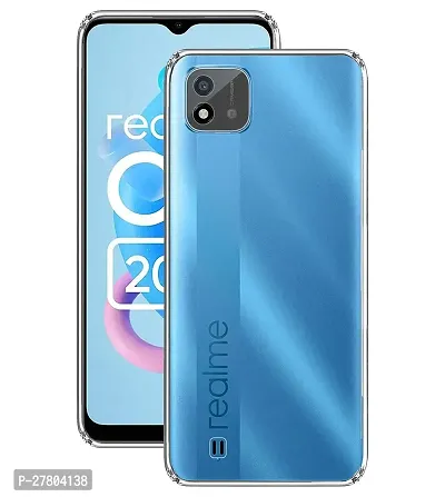 MobiCraft Zone Shockproof Crystal Clear Transparent Back Cover for Realme C11-thumb0