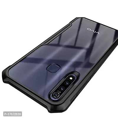 Shockproof Crystal Clear Eagle Back Cover With 360 Protection for Vivo Z1 Pro - Black