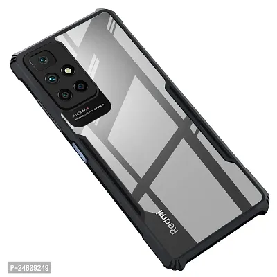 New Shockproof Crystal Clear Eagle Back Cover With 360 Protection For Redmi 10 Prime - Black-thumb0