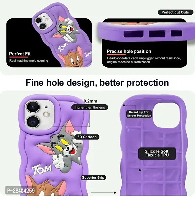 Stylish Purple Rubber Back Cover iPhone 12-thumb3