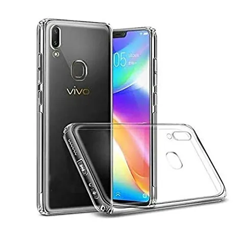 Red Champion Transparent Back Cover for Vivo Y97 Translucent Shock Proof TPU + Polycarbonate Mobile Cover