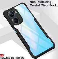 Shockproof Crystal Clear Eagle Back Cover With 360 Protection for Realme 10 Pro - Black-thumb3