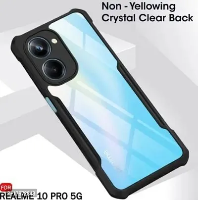 Shockproof Crystal Clear Eagle Back Cover With 360 Protection for Realme 10 Pro - Black-thumb4