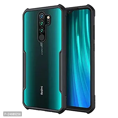 New Shockproof Crystal Clear Eagle Back Cover With 360 Protection For Redmi Note 8 Pro - Black-thumb0