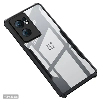 New Shockproof Crystal Clear Eagle Back Cover With 360 Protection For Oneplus Nord Ce 2 5G - Black-thumb0