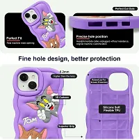 Stylish Purple Rubber Back Cover iPhone 15 Pro-thumb2