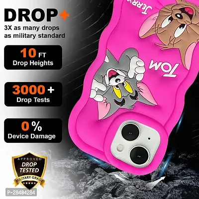 MobiCraft Zone Shock Proof 3D Cute Cartoon Full Protective Case Cover for iPhone 14 Pro - Pink-thumb4