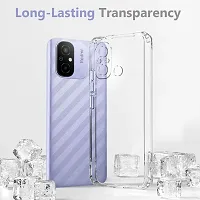 MobiCraft Zone Shockproof Crystal Clear Transparent Back Cover for Redmi 12C-thumb1