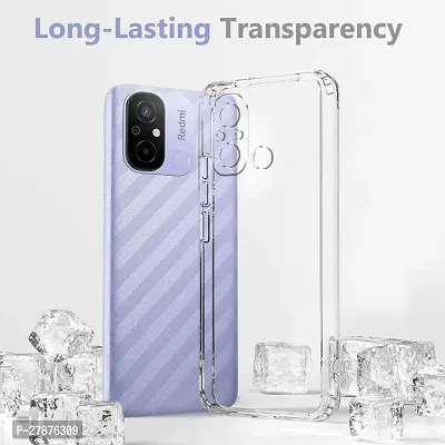 MobiCraft Zone Shockproof Crystal Clear Transparent Back Cover for Redmi 12C-thumb2