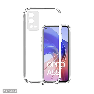 MobiCraft Zone Shockproof Crystal Clear Transparent Back Cover for Oppo A55-thumb0