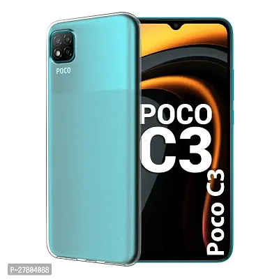 MobiCraft Zone Shockproof Crystal Clear Transparent Back Cover for POCO C3-thumb3