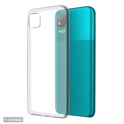 MobiCraft Zone Shockproof Crystal Clear Transparent Back Cover for POCO C3-thumb2