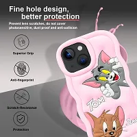 MobiCraft Zone Shock Proof 3D Cute Cartoon Full Protective Case Cover for iPhone 15 Pro Max - Baby Pink-thumb1