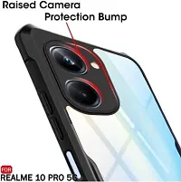 New Shockproof Crystal Clear Eagle Back Cover With 360 Protection For Realme 10 Pro - Black-thumb2