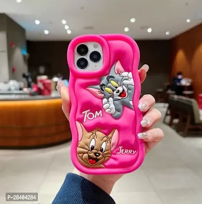 MobiCraft Zone Shock Proof 3D Cute Cartoon Full Protective Case Cover for iPhone 14 Pro - Pink-thumb0