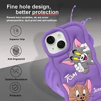 MobiCraft Zone Shock Proof 3D Cute Cartoon Full Protective Case Cover for iPhone 14 Pro - Purple-thumb1