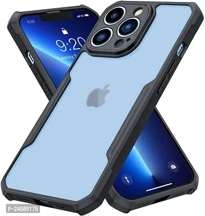 New Shockproof Crystal Clear Eagle Back Cover With 360 Protection For Iphone 13 Pro Max - Black-thumb0