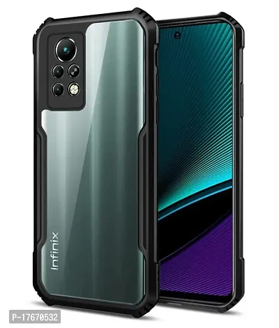 Shockproof Crystal Clear Eagle Back Cover With 360 Protection for Infinix Note 11 Pro - Black-thumb0